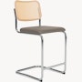 Cesca Stool Upholstered, Volo Leather, Aquitania