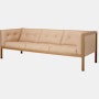 Nelson Cube Sofa in oak and leather