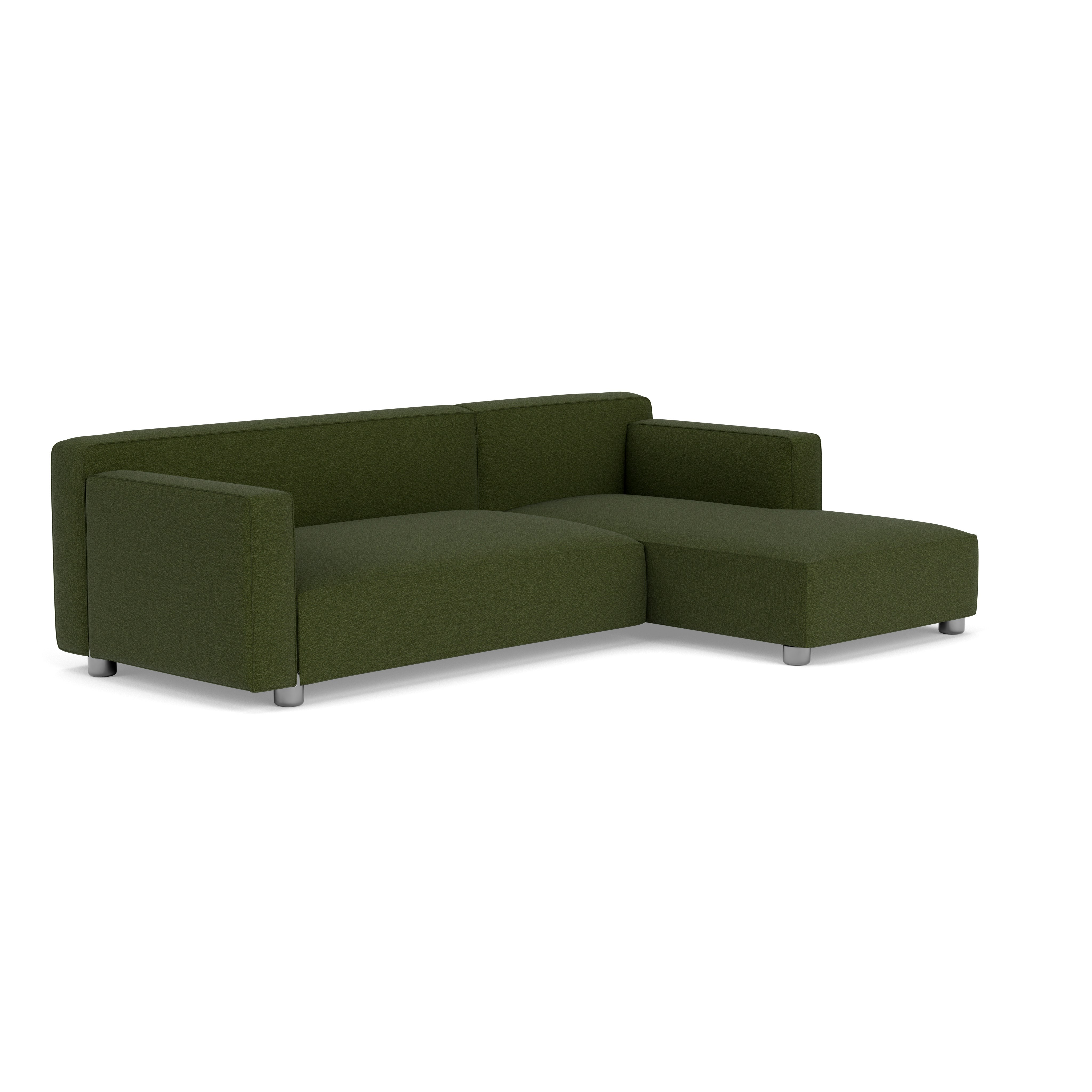 Barber Osgerby Asymetric Sectional - Left, Classic Boucle, Rover, Chrome