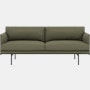 Outline Sofa, 2-Seater\BASE: Black\LEATHER: Easy Leather (R)\COL: Birch