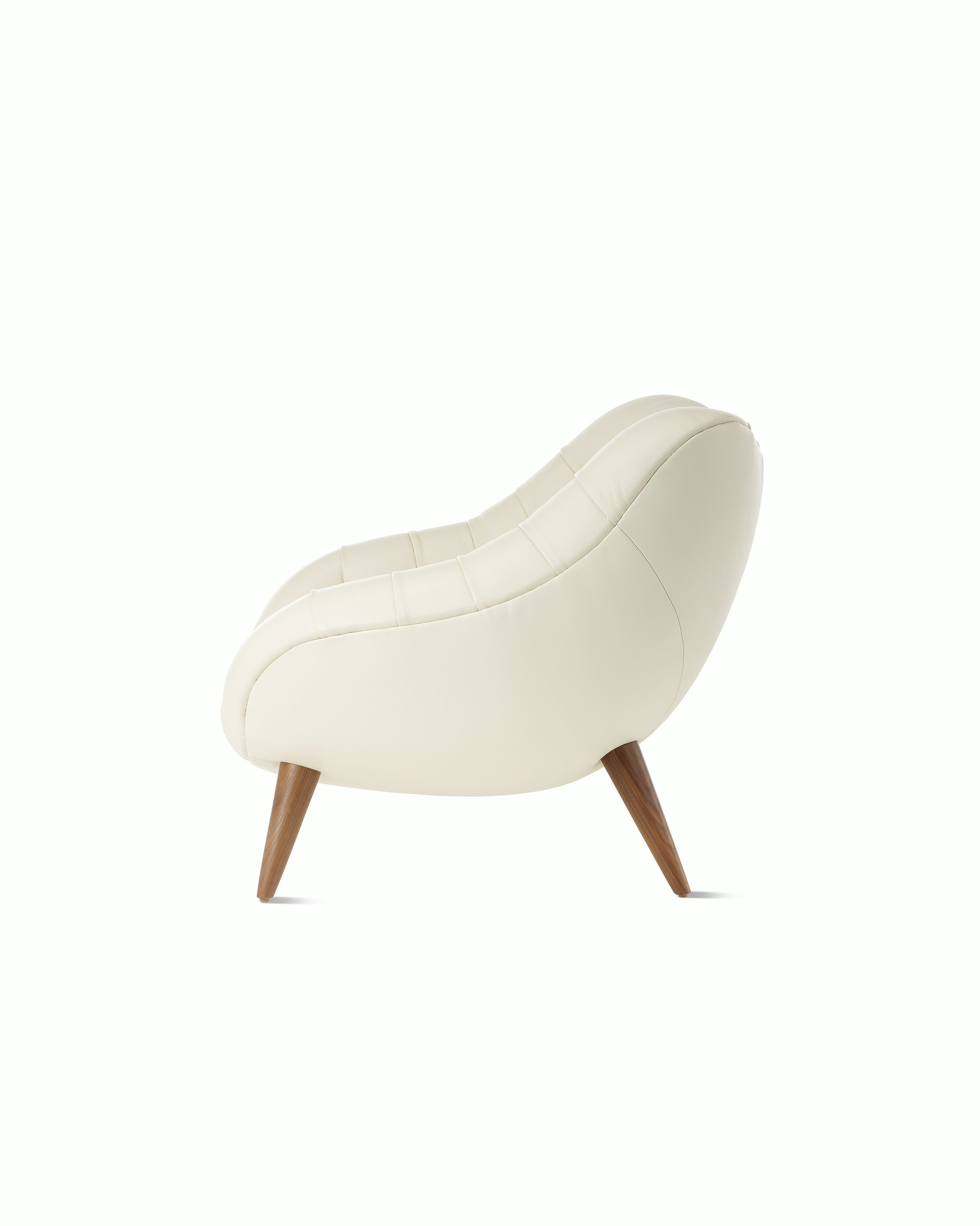 Rohde Easy Chair in ivory side view.