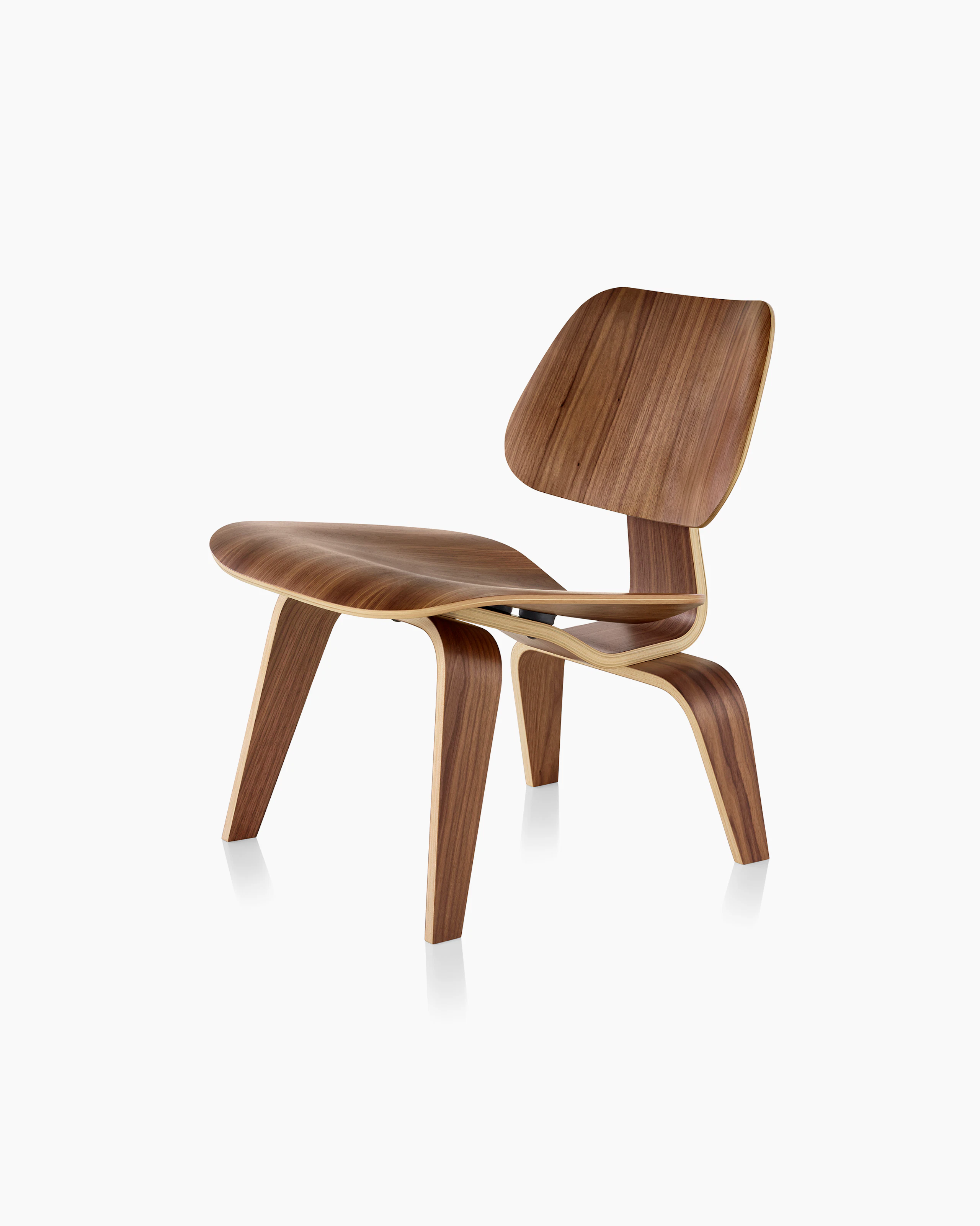 Eames Molded Plywood Lounge Chair, Wood Base