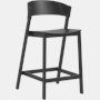 Cover Stool - Counter Height,  Black Stained Oak,  None,  Black Stained Oak