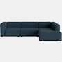 Mags L-Shaped Sectional - Right, Pecora, Blue