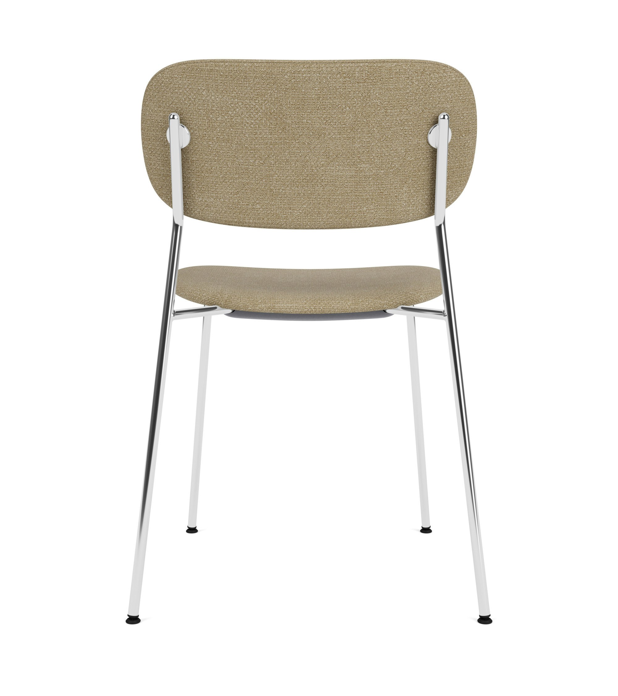 Co Chair in Moss Boucle and Chrome