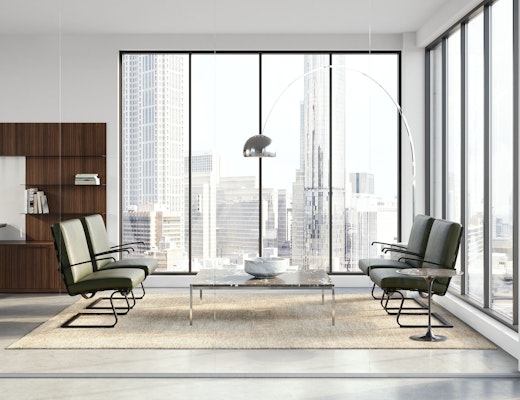Tugendhat Chair in Private Office Tugendhat Chair Cove Collection by Knoll