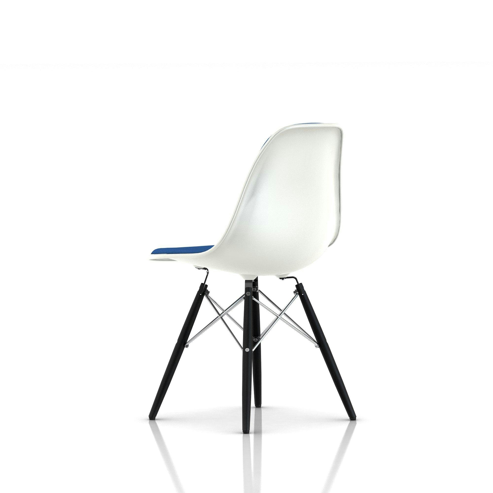 Eames Upholstered Molded Plastic Side Chair - Dowel Leg DSW.U