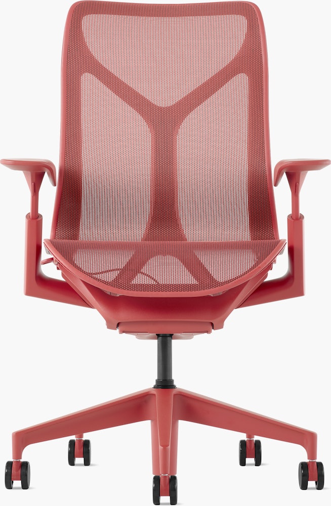A canyon mid-back Cosm Chair with height adjustable arms.