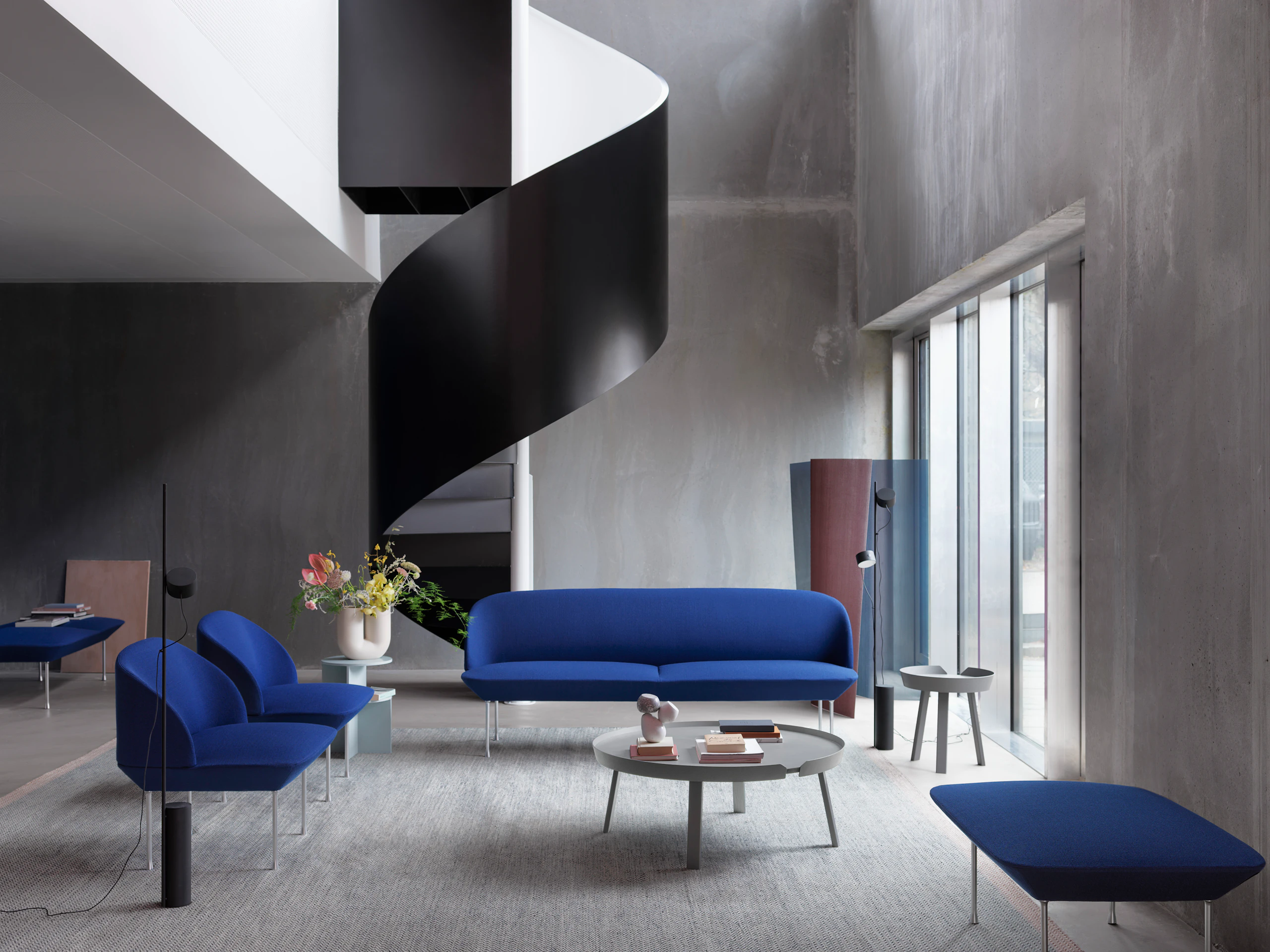 Oslo Sofa, Chair & Pouf - Vidar 772/Chrome