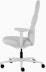 Side view of a high-back Asari chair by Herman Miller in light grey with height adjustable arms.