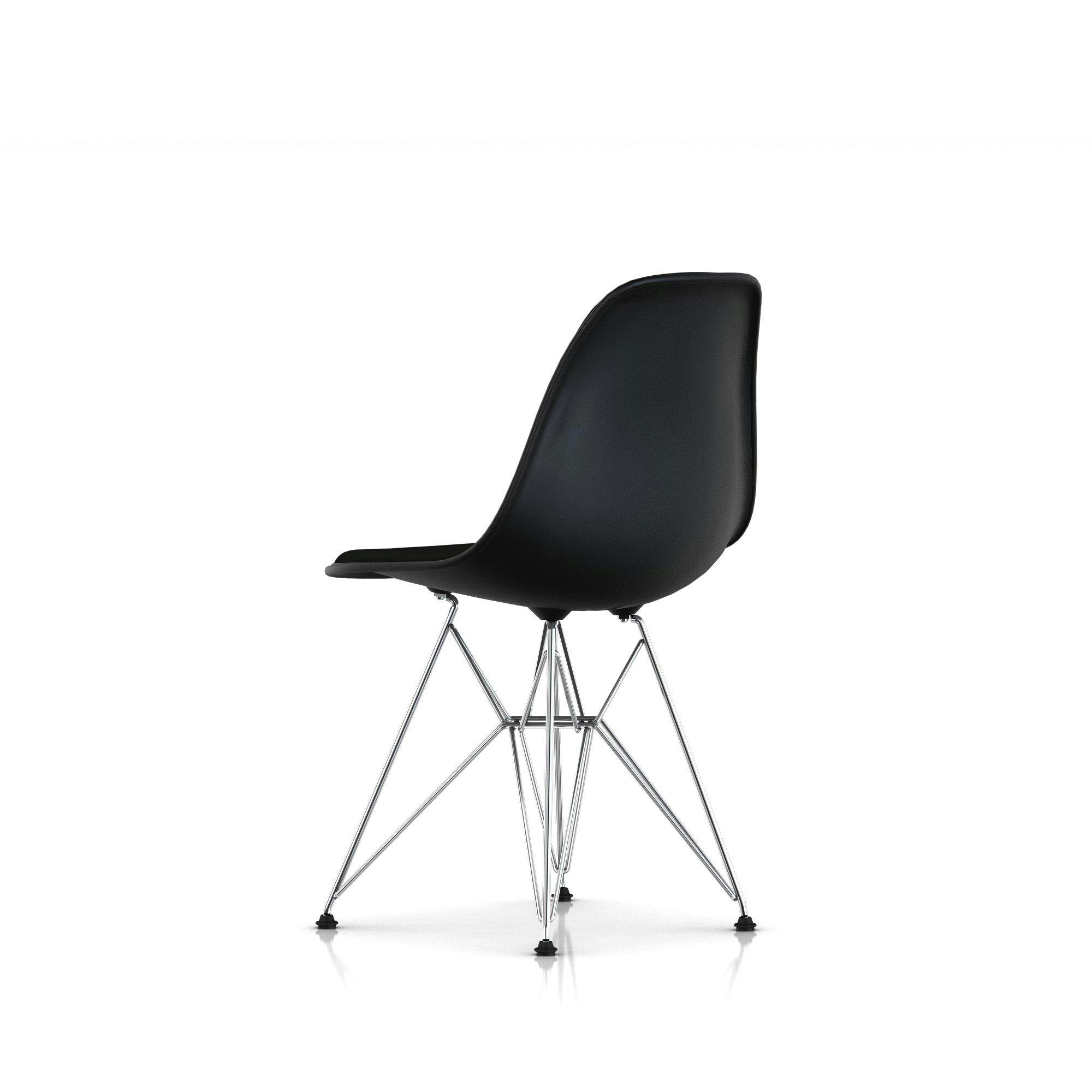 Eames Upholstered Molded Plastic Side Chair DSR - Wire Leg