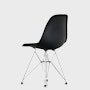 Eames Upholstered Molded Plastic Side Chair DSR - Wire Leg