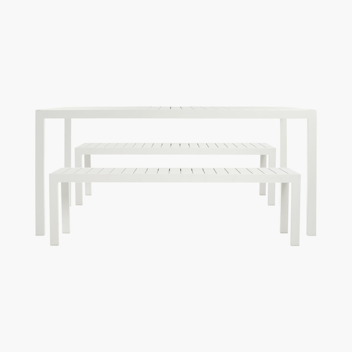Eos Dining Set Eos Dining Set, Rectangular Table & 2 Benches