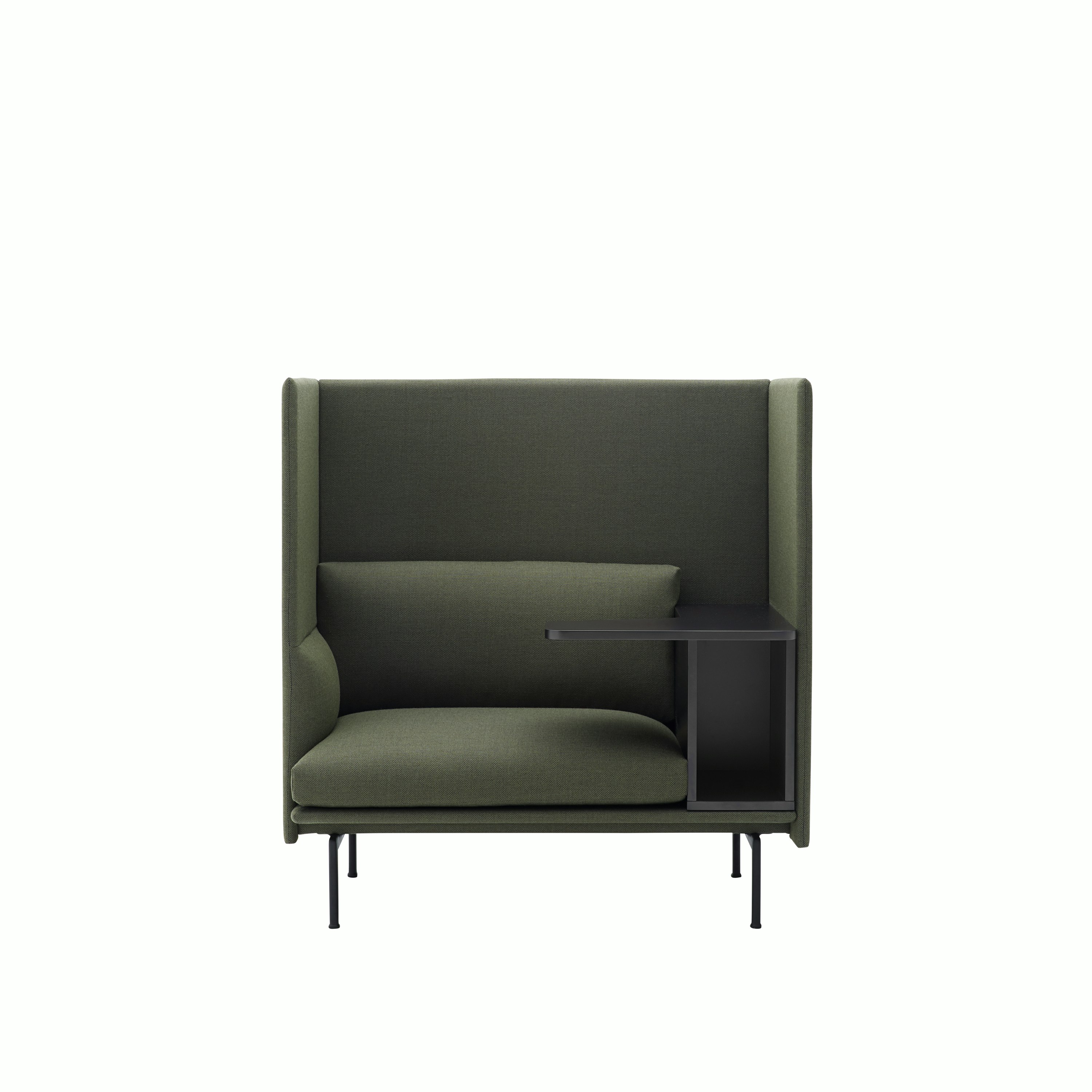 Outline highback work one seater fiord 961 right Muuto