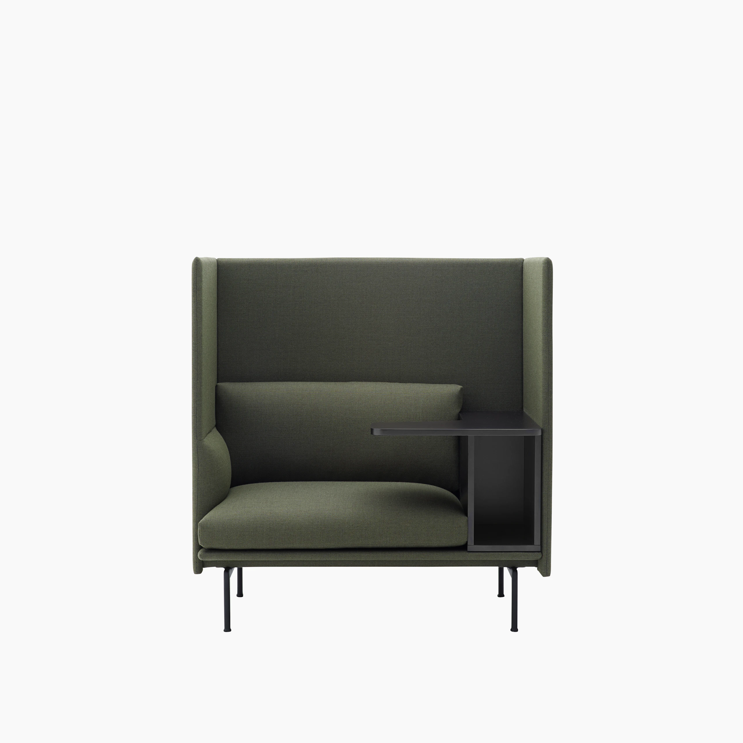 Outline highback work one seater fiord 961 right Muuto
