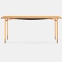 Nyhavn Desk - Dark Oiled Oak, Orange, Without Drawer