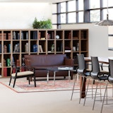 laminate fronts harvest table library meeting room activitity space bookcase cubby veneer collaboration