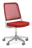 Ollo Chair - Armless, Poppy, Poppy, Light Grey, Polished Aluminum, Soft Casters Ollo Chair - Armless, Poppy, Poppy, Light Grey, Polished Aluminum, Soft Casters