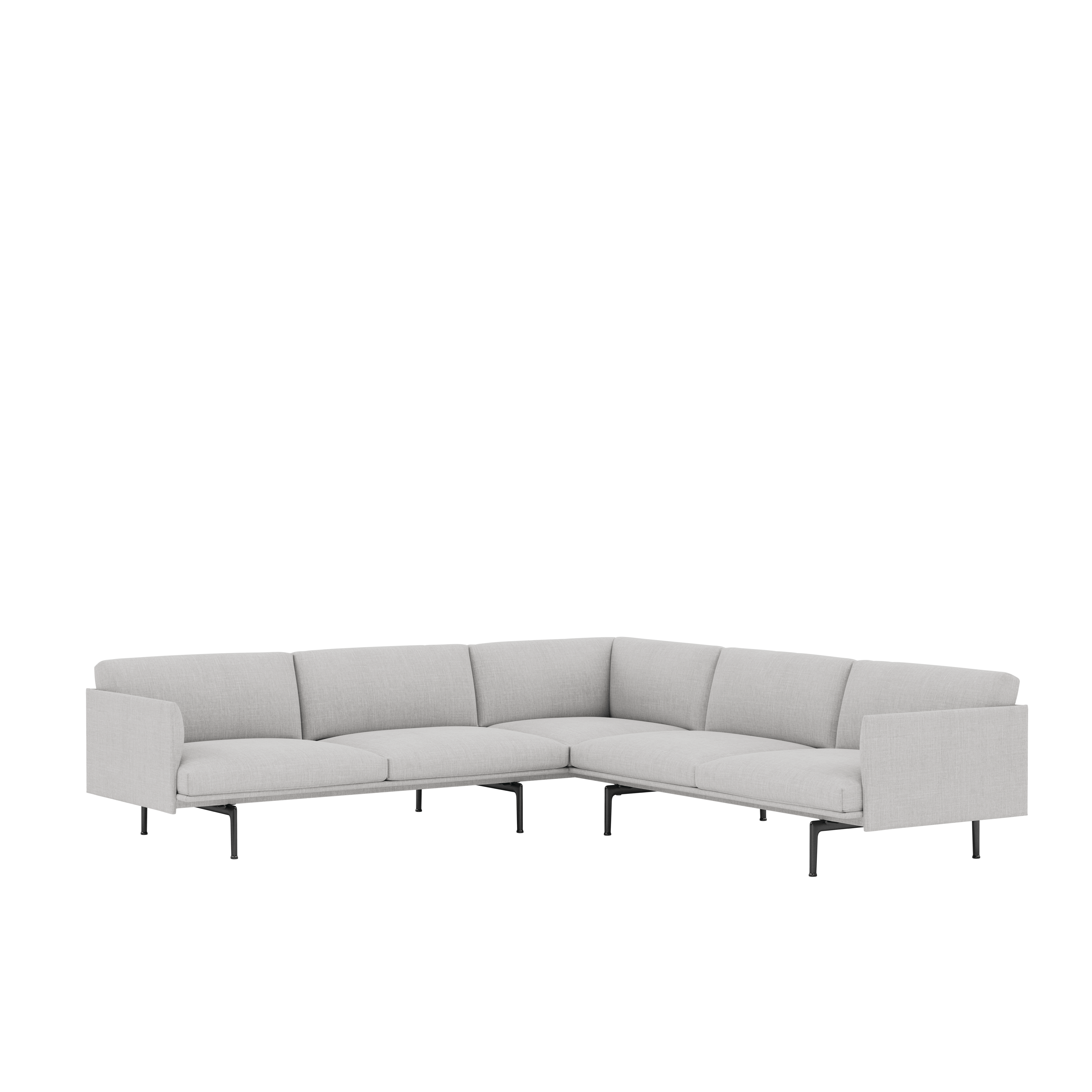 Outline Corner Sectional - Remix,  123 Grey
