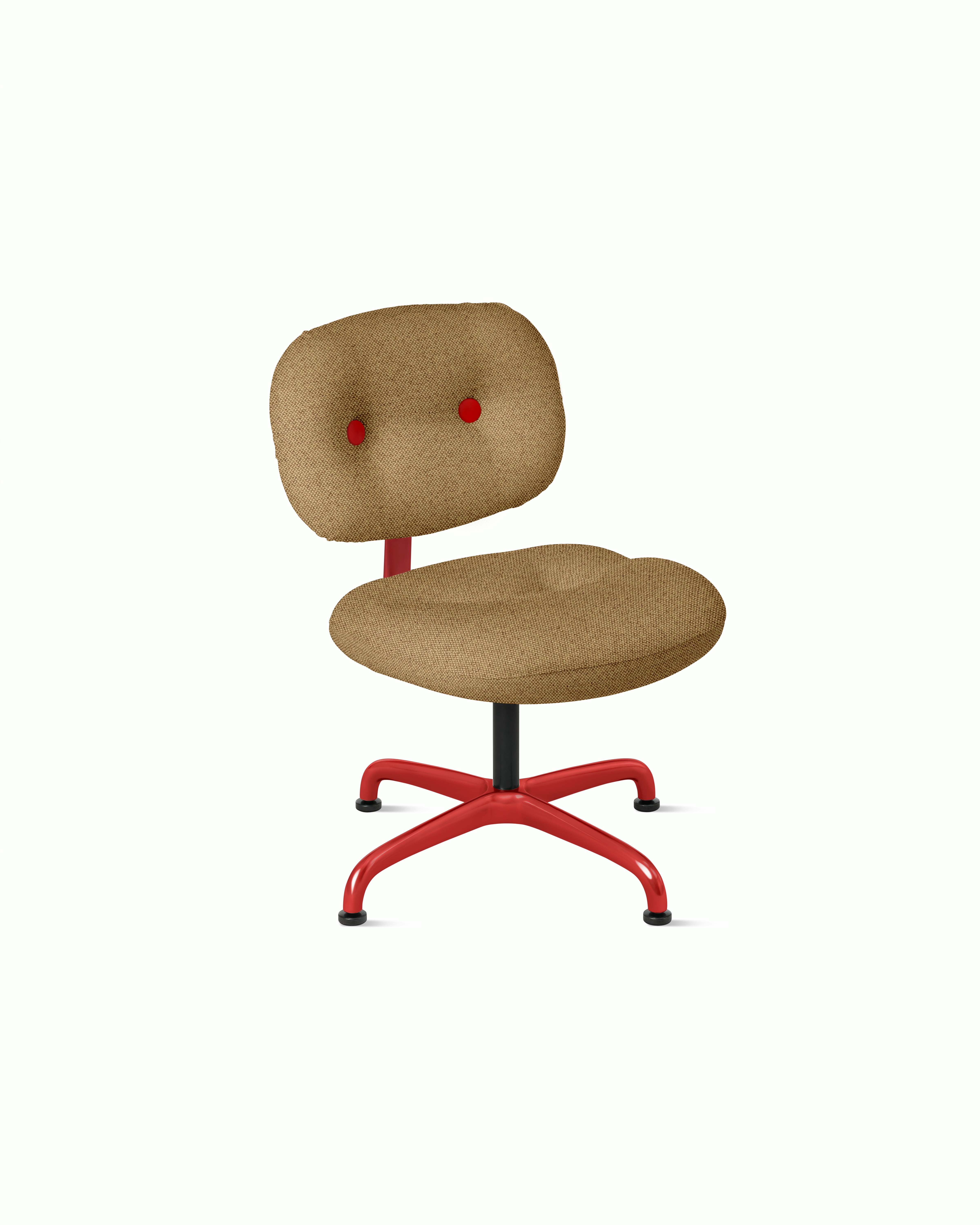 Morrison Hannah Occasional Chair - Without Arms,  Hourglass,  Latte,  Crismon,  Glides FSC Certified