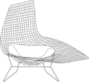 Bertoia Asymmetric Chaise