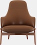 ReFrame Lounge Chair - High Back,  Prone Leather,  Ledge,  Walnut