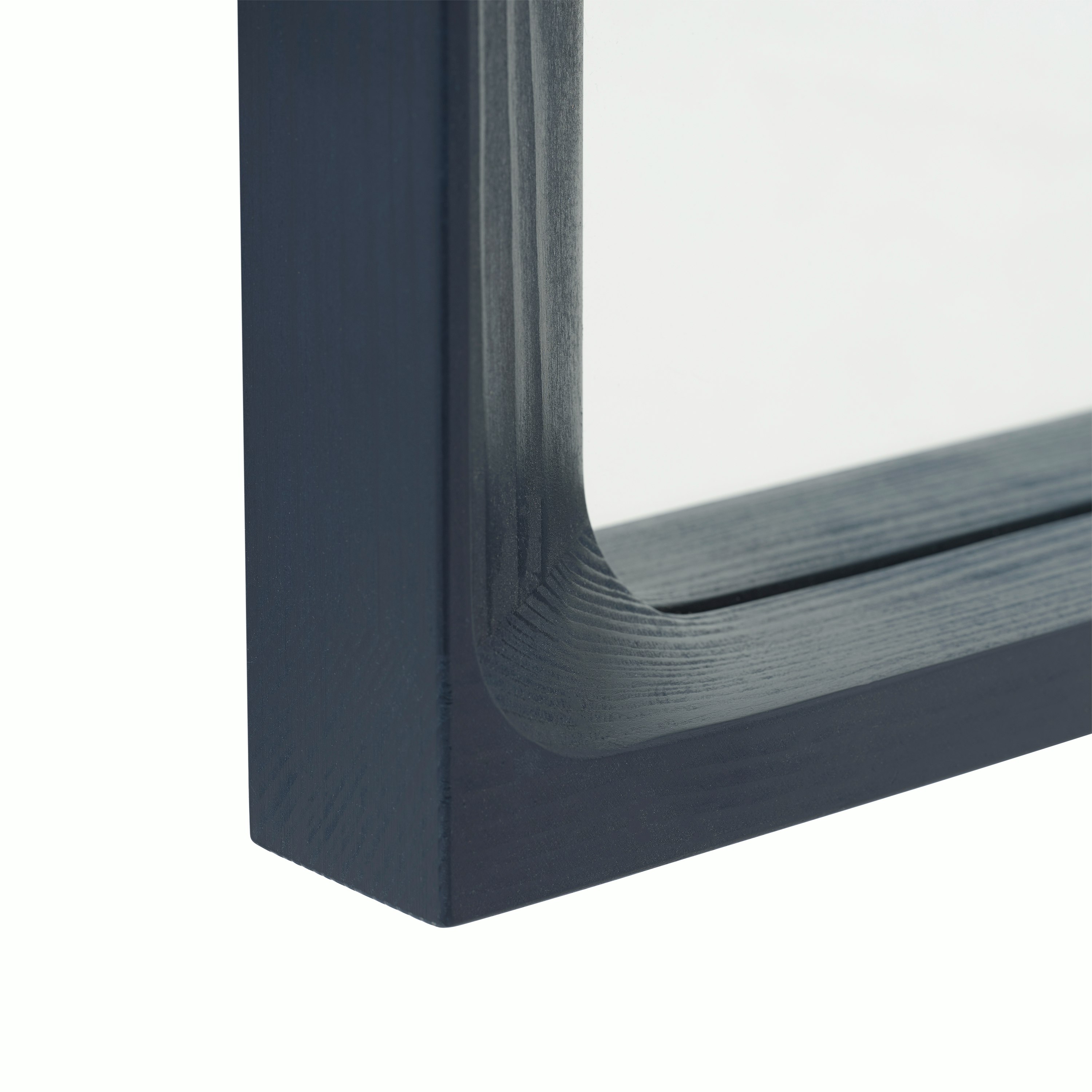 Arced mirror midnight blue detail