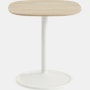 Soft Side Table - Rounded Square 18.9",  17.7,  Oak / White, "