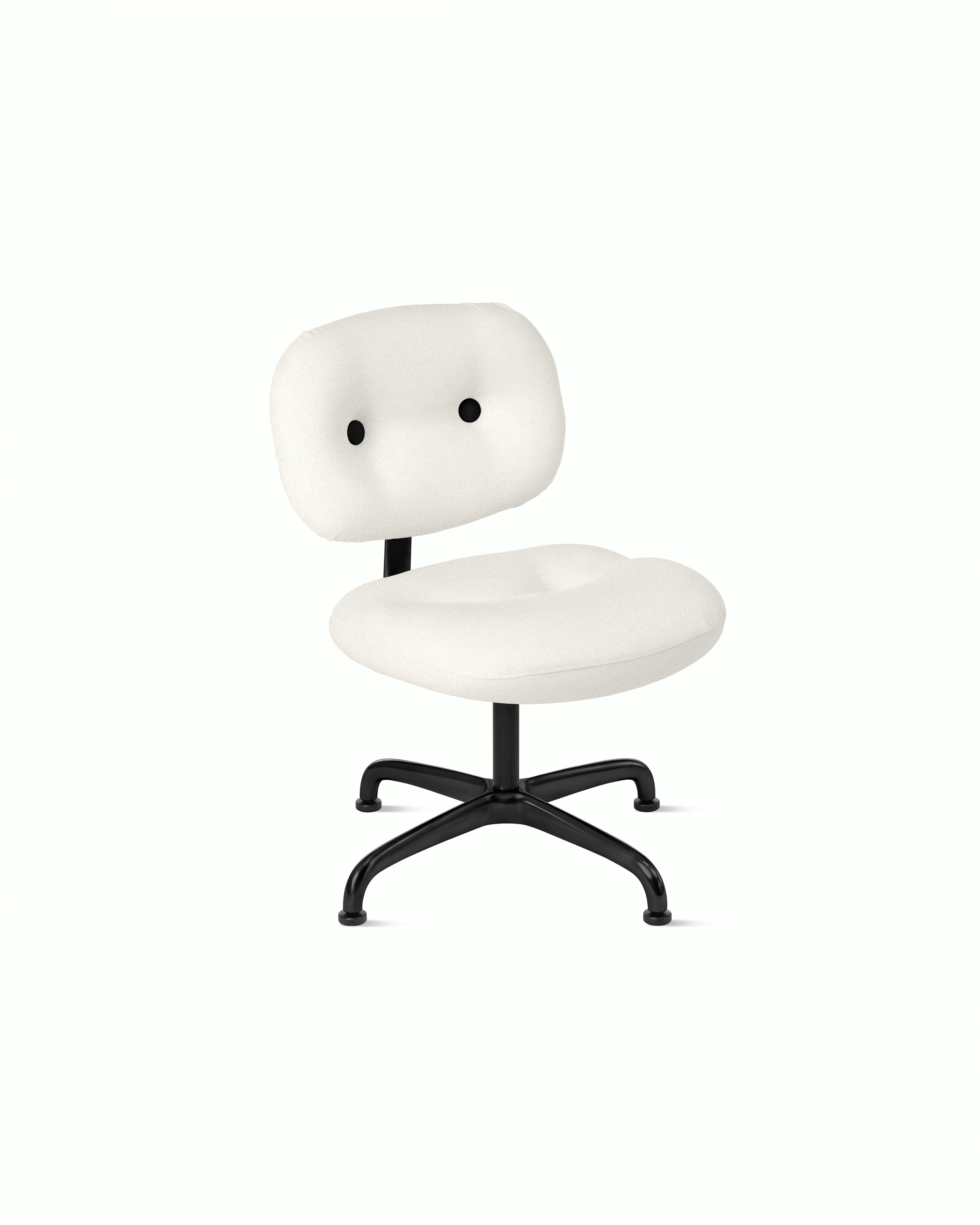 Morrison Hannah Occasional Chair - Without Arms,  Hourglass,  Air,  Black,  Glides FSC Certified