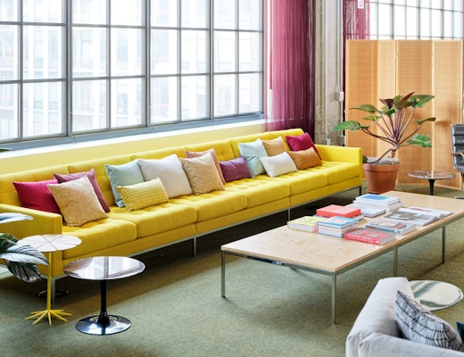 Breakout Area florence knoll sofa florence knoll coffee table petal side table saarinen side table mr lounge chair