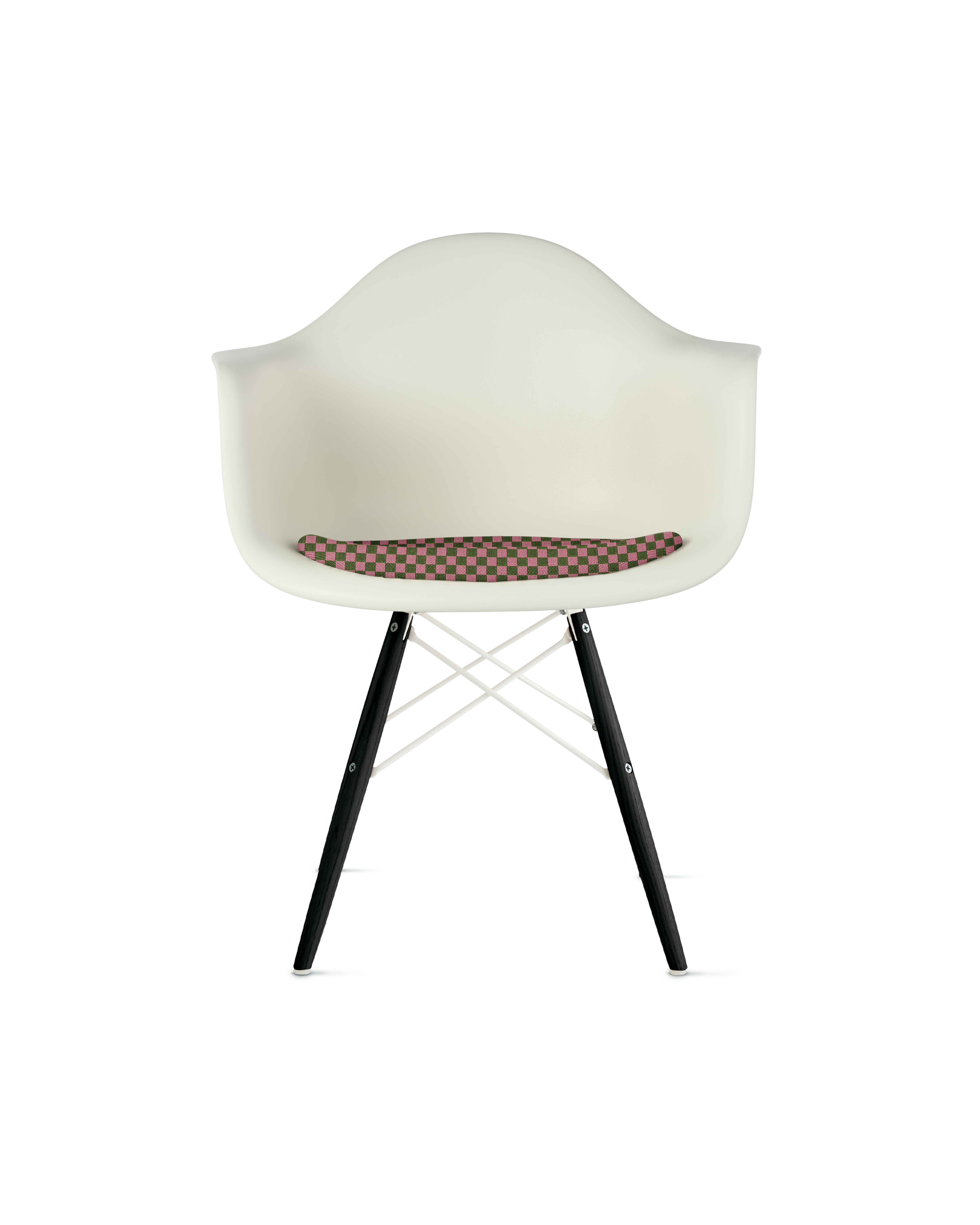 Eames Molded Plastic Armchair with Seat Pad