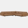 n Situ Corner Sectional, Refine Leather Cognac
