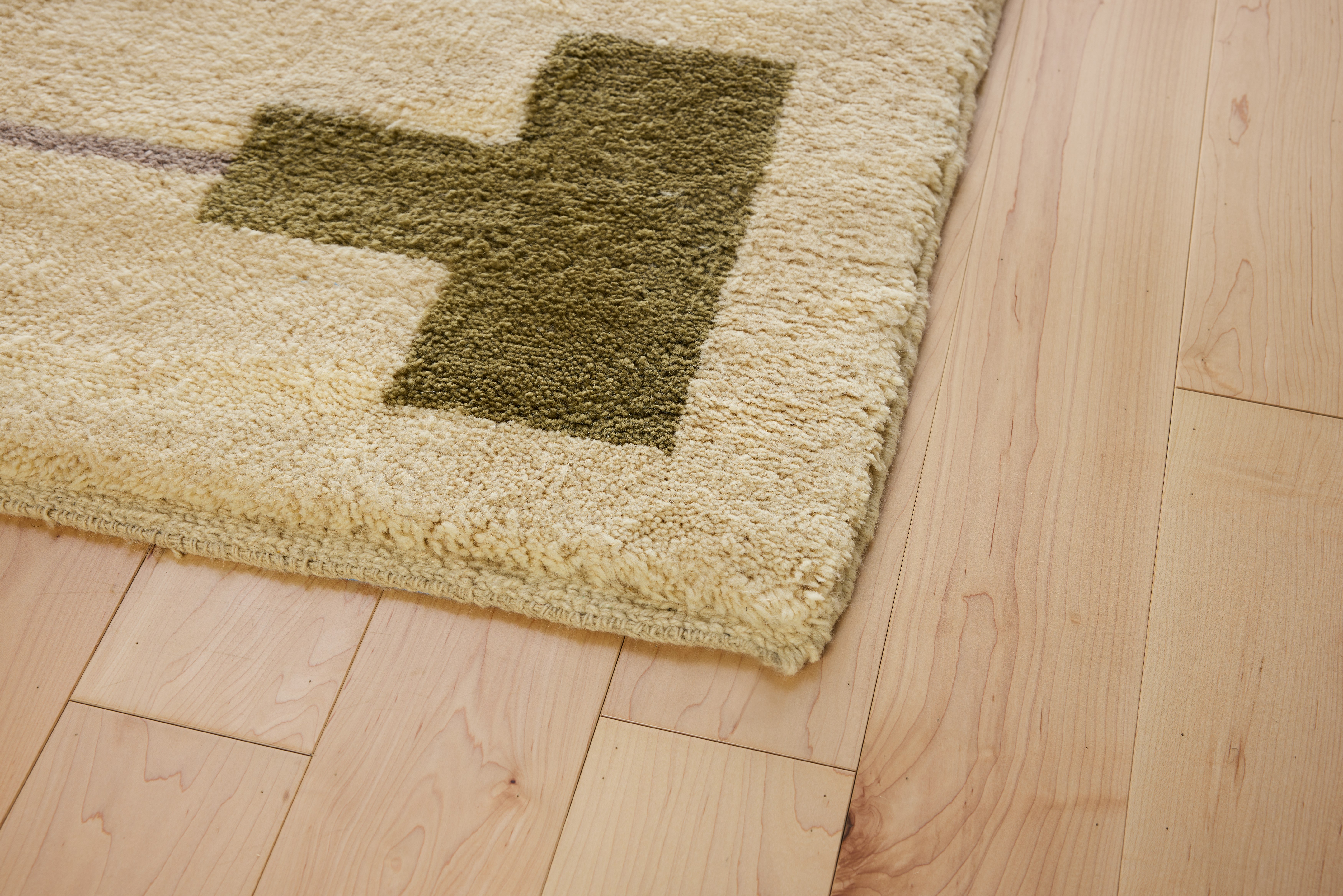 Backgammon Wool Moroccan Rug - Natural