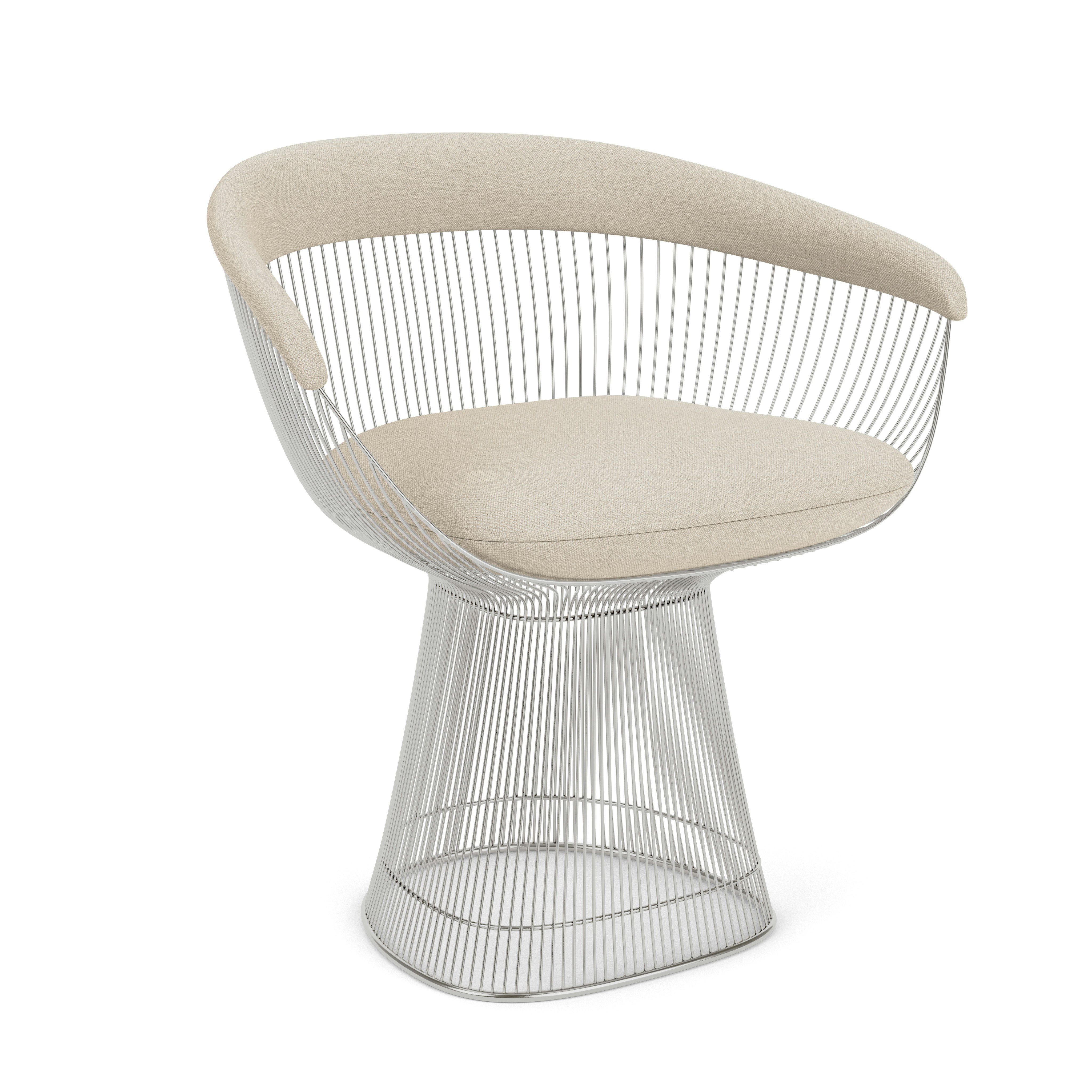 Platner Armchair - Polished Nickel, Hourglass, Sandbar