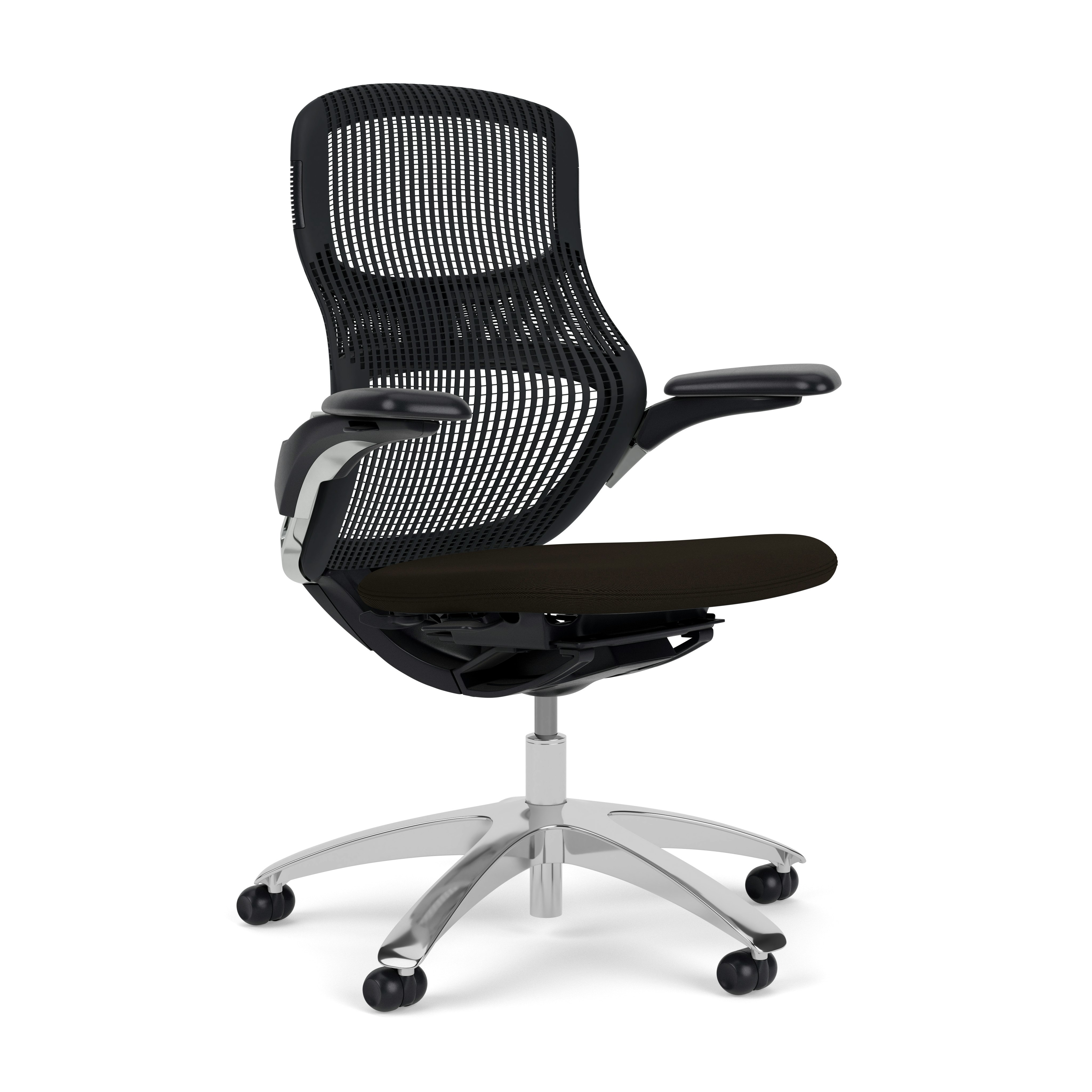 Generation Chair - Dark, High Performance, Onyx, Generation, Espresso, Polished Aluminum, Hard Wheel