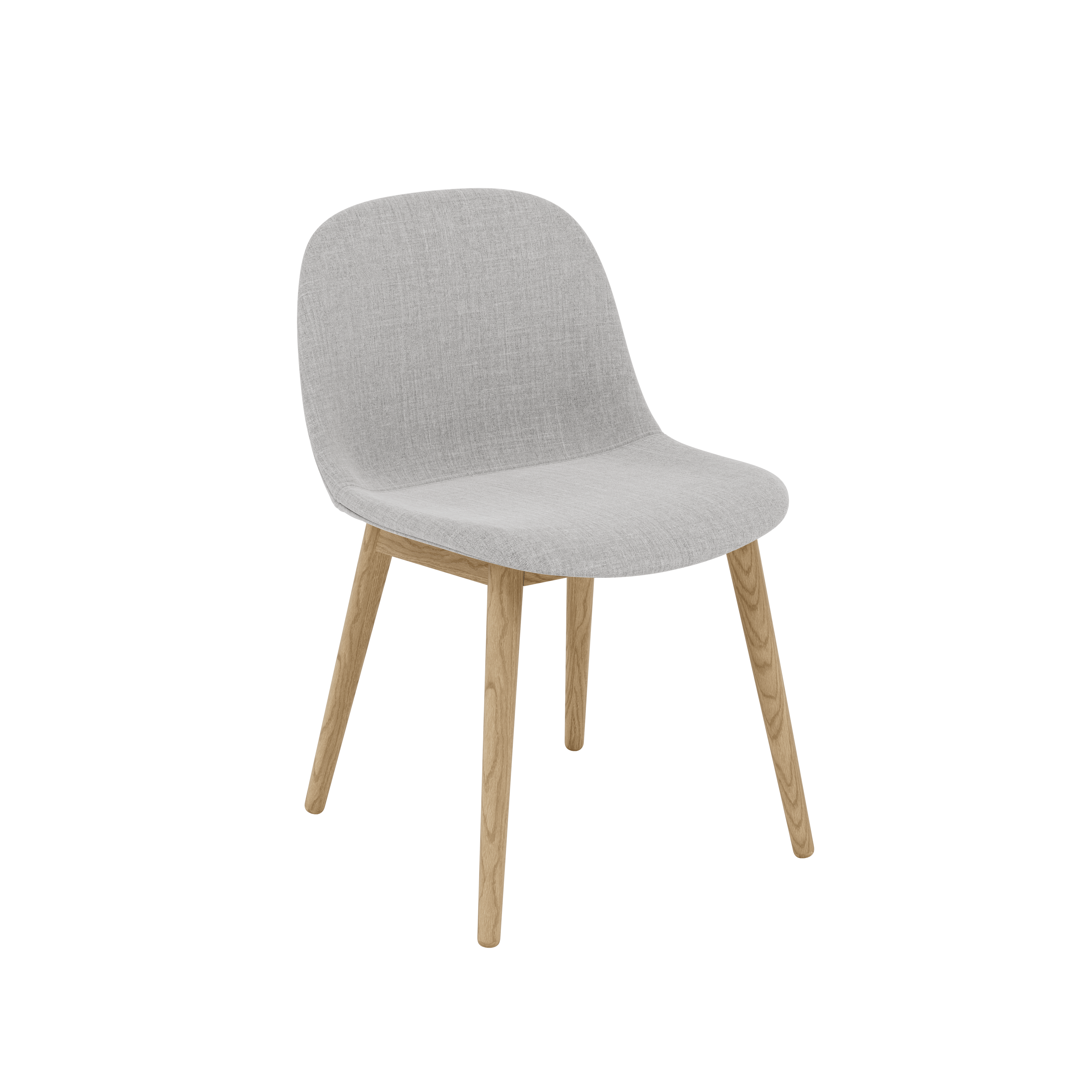 Fiber Dining Chair - Side Chair,  Remix,  123 Grey,  Oak