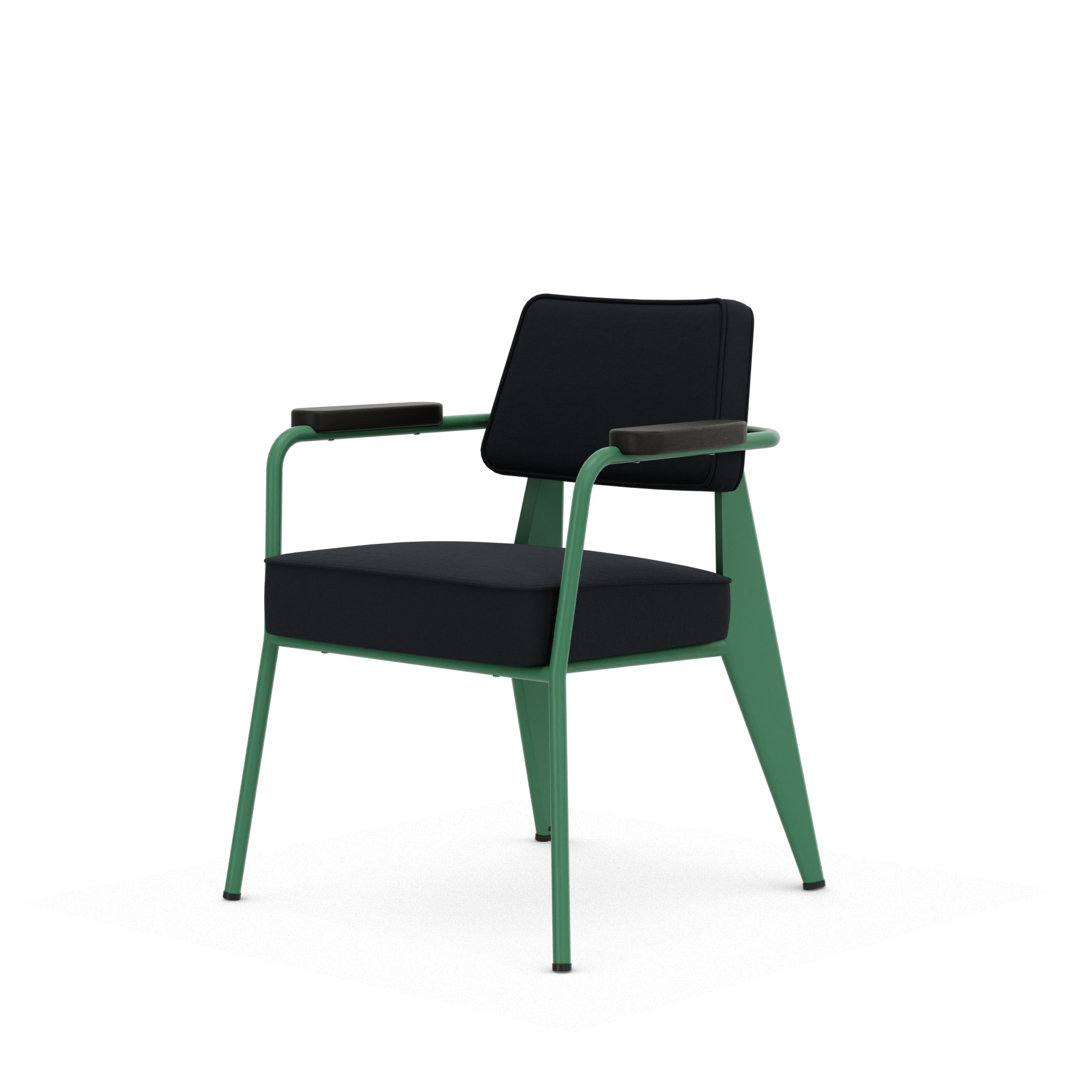Fauteuil Direction - Volo,   Night Blue,   Ble Vert,   Dark Oak,   Hard Glides