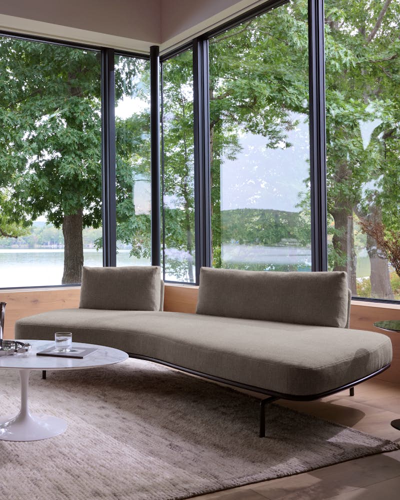 Panoramic Sofa and Saarinen Coffee Table