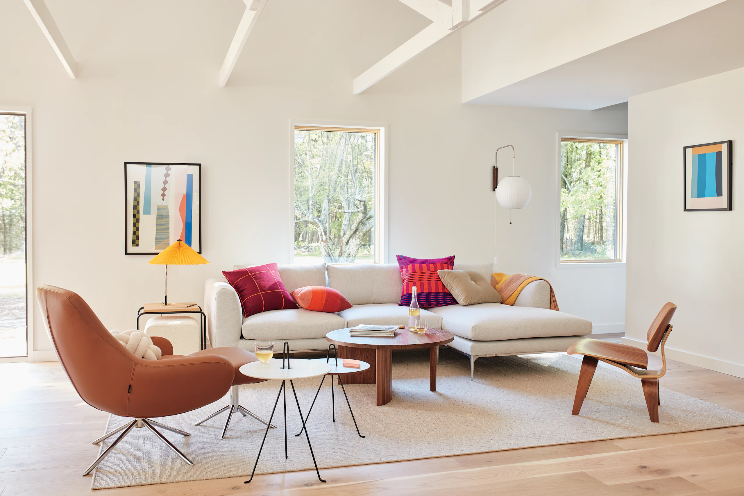 Jonas Sectional, Noomi, Symbol and Tipi in Eliza Blank's Living room