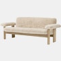 Brasilia Sofa - Natural Oak, Sheepskin, Nature