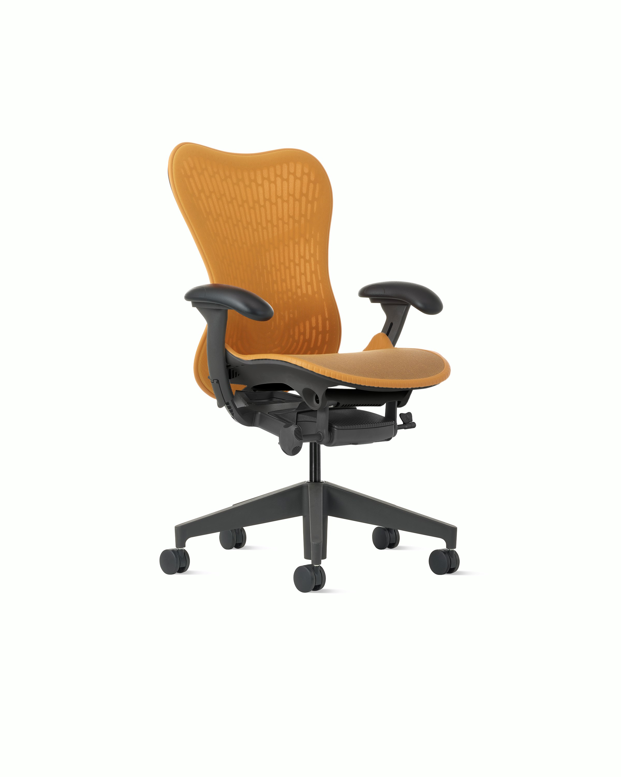 Mirra 2 Chair with Graphite frame and Ochre Butterfly suspension