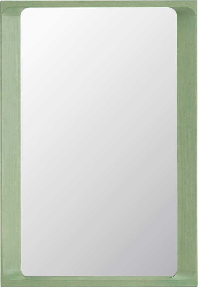 Arced Mirror, Small in Light Green