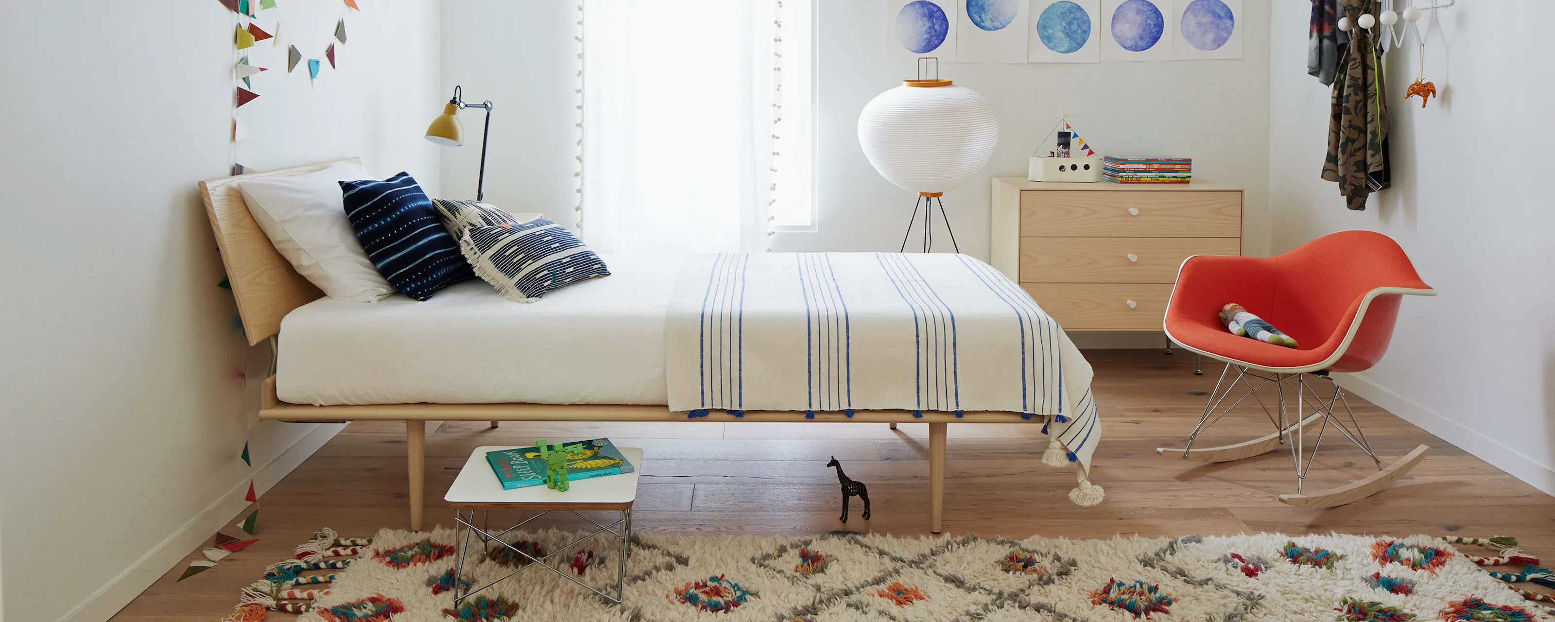 Eames Upholstered Molded Plastic Armchair, Rocker Base – Design Within ...