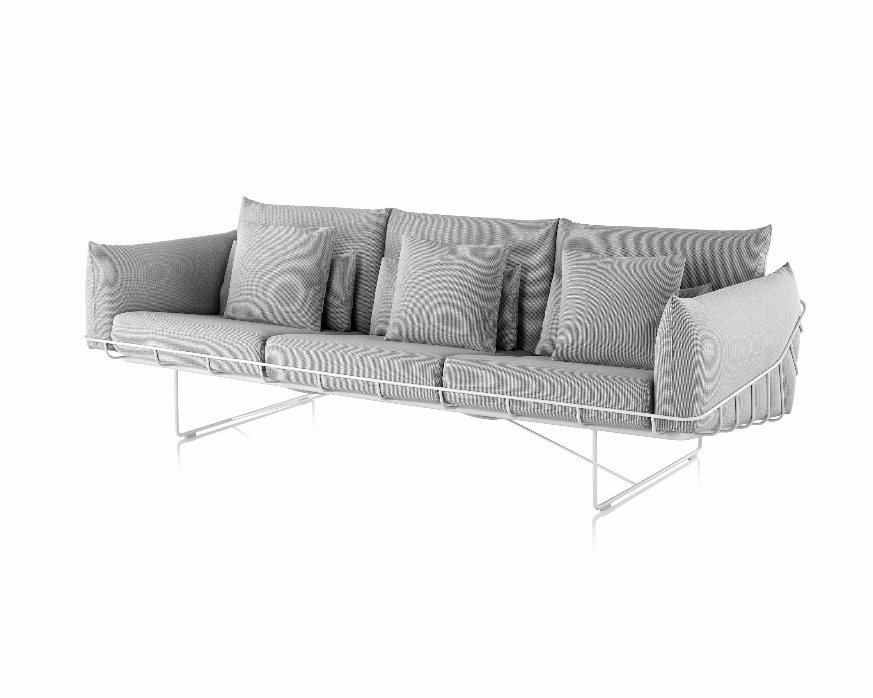 Wireframe Sofa Group, Three-Seat Sofa