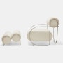 Chromeo Chair and Ottoman