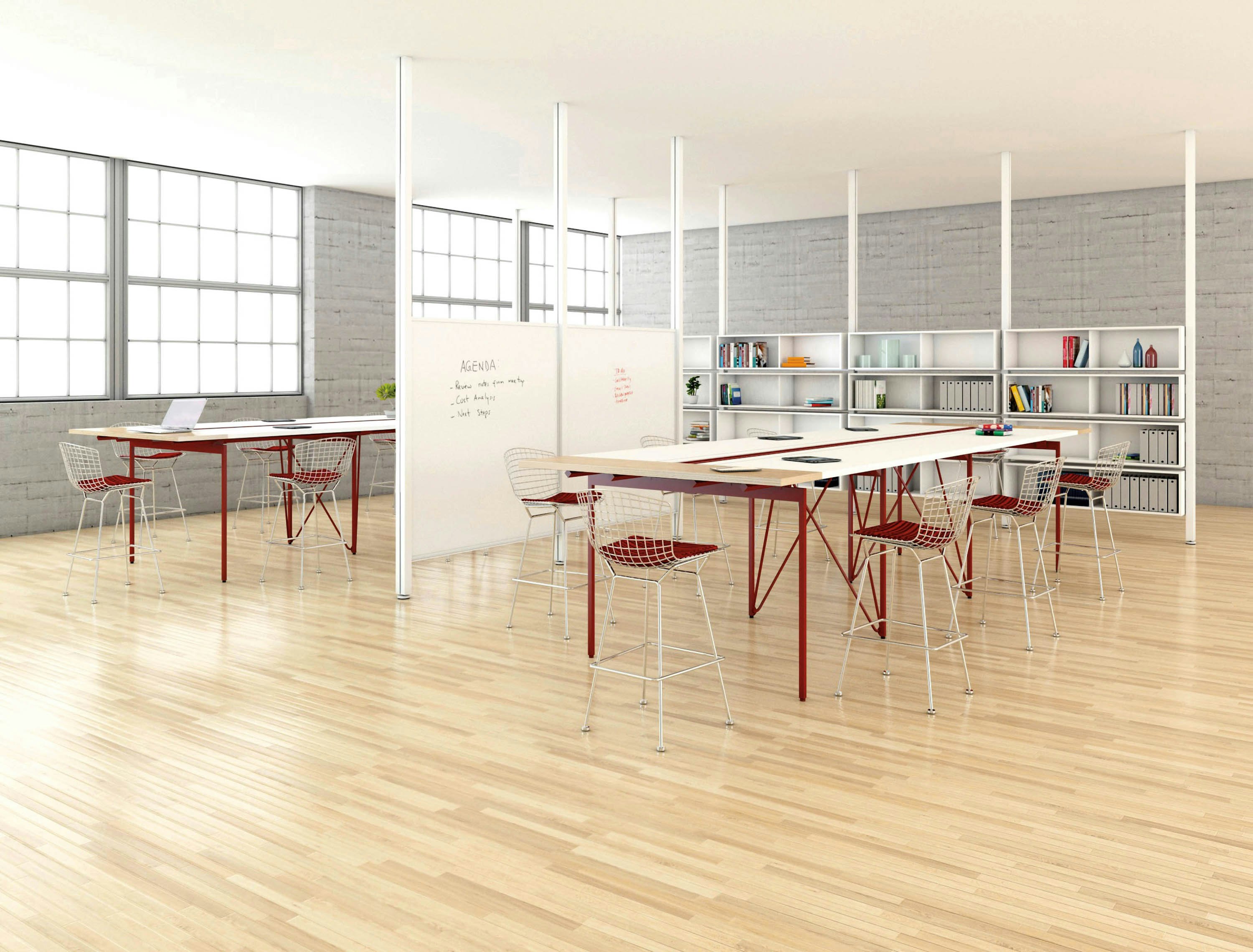 Knoll Antenna Standing Height Table with Interpole Storage