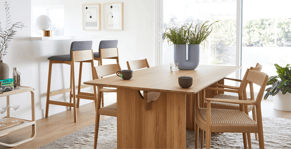 Karimoku Case Study Table at Philip Wang and Helen Wu's residence