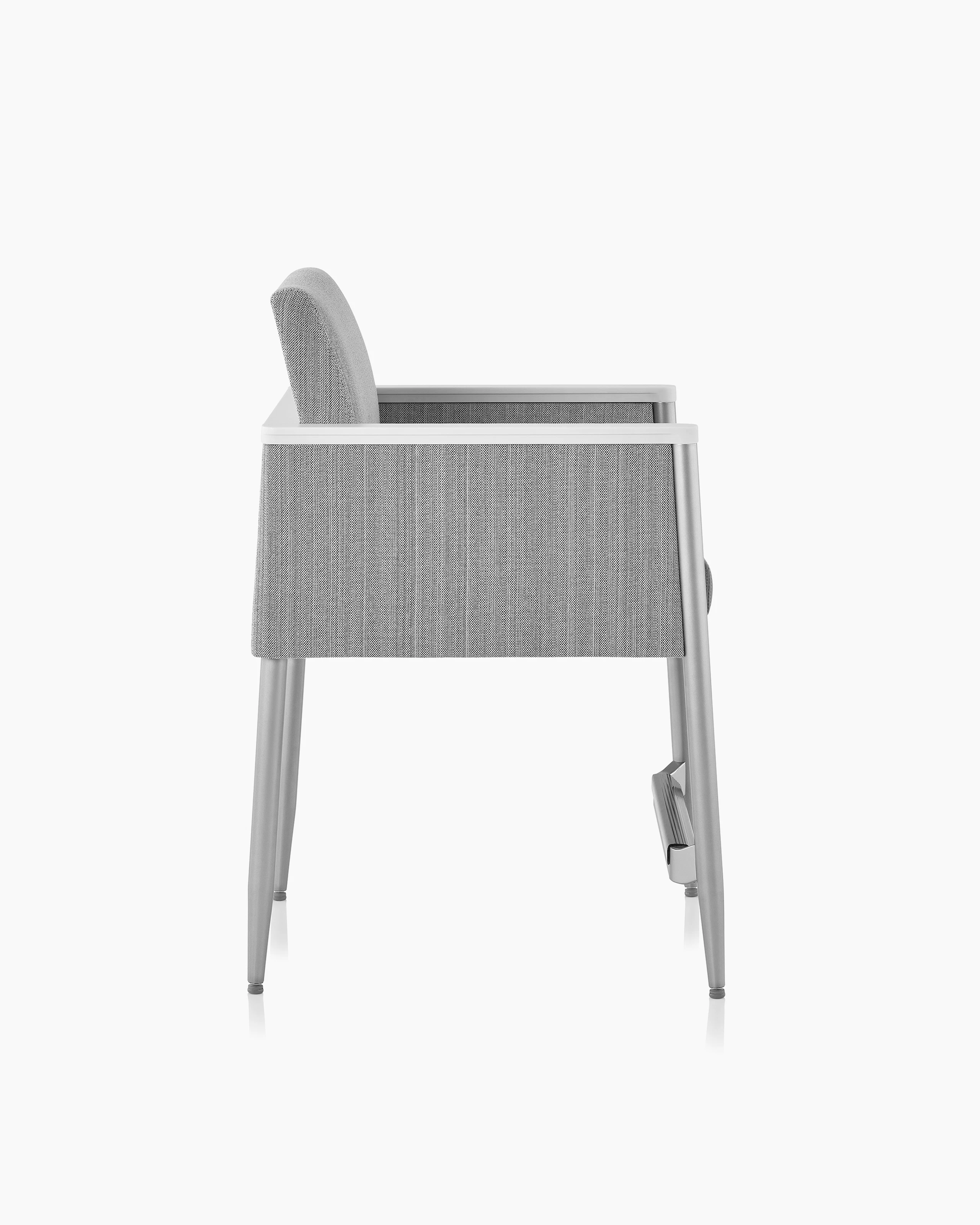 Side view of Palisade Easy Access seating on white sweep.