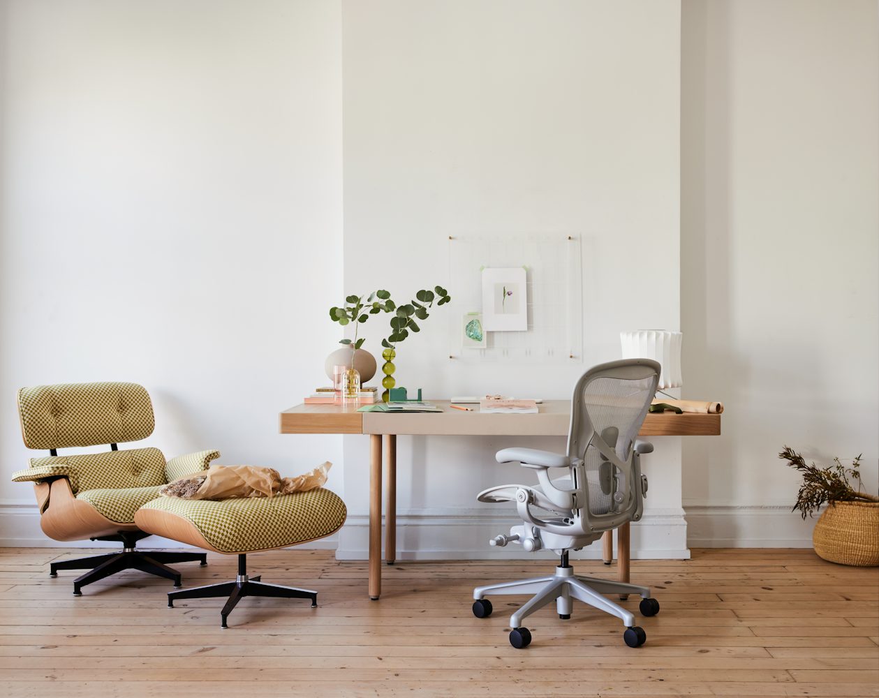 An interior designed with Herman Miller Aeron Best Mesh Office Chairs