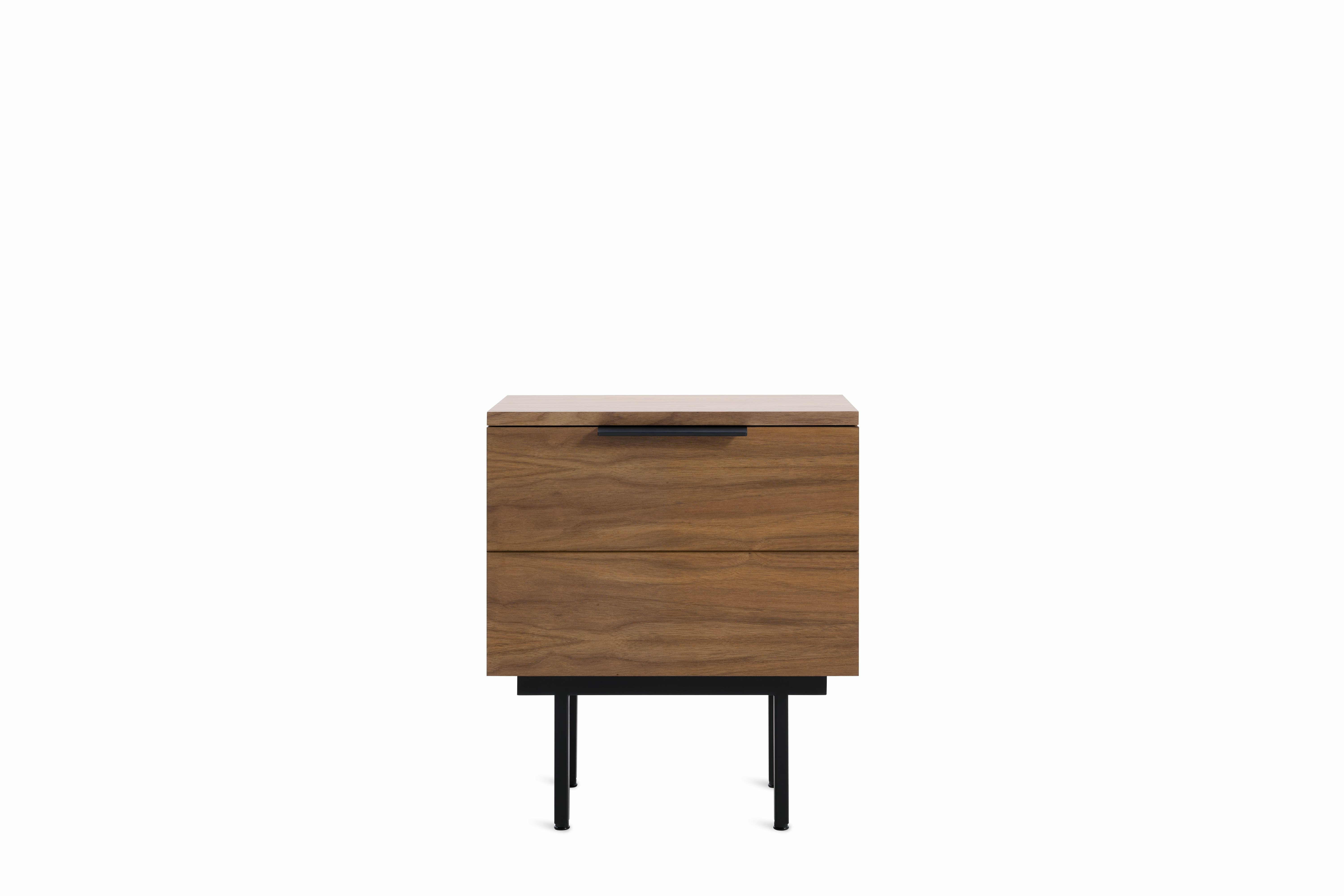 Elemental Bedside Table - walnut